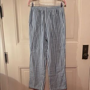 Draper's & Damon's Striped Casual Cotton Pants - Medium